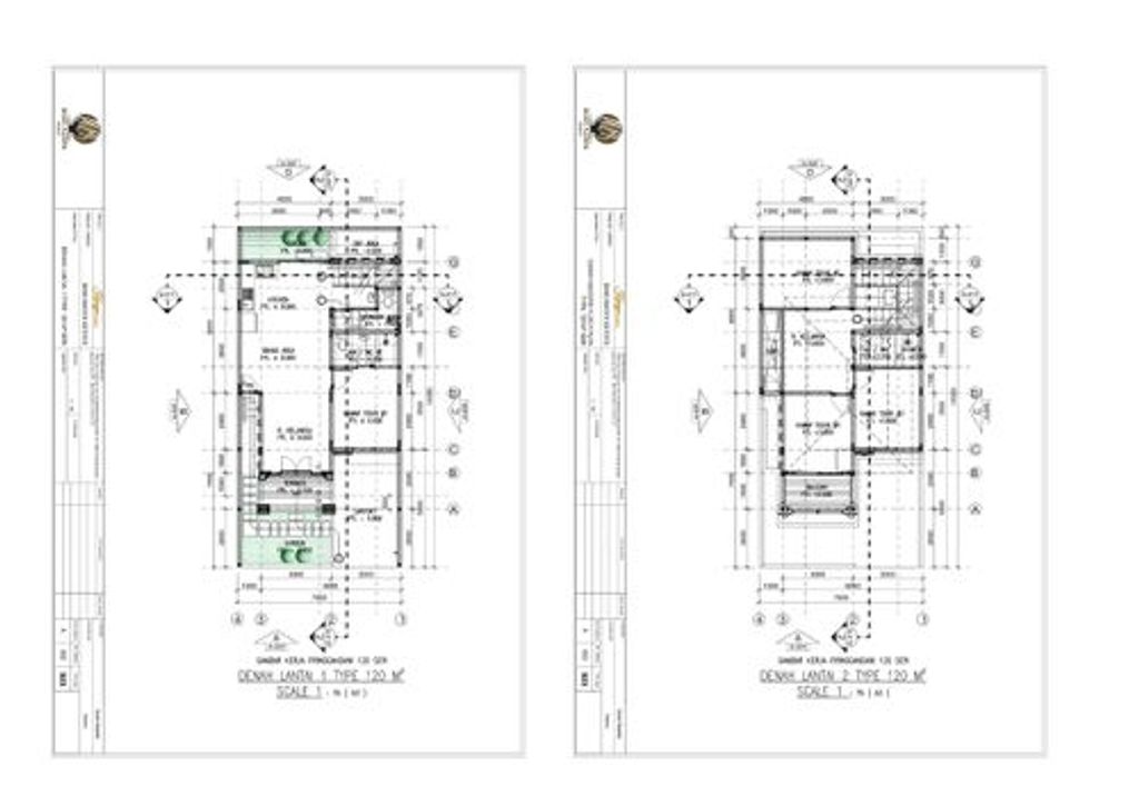 foto denah rumah tipe 120 / 117 KAV 39 PI perumahan KINAYA RESIDENCE