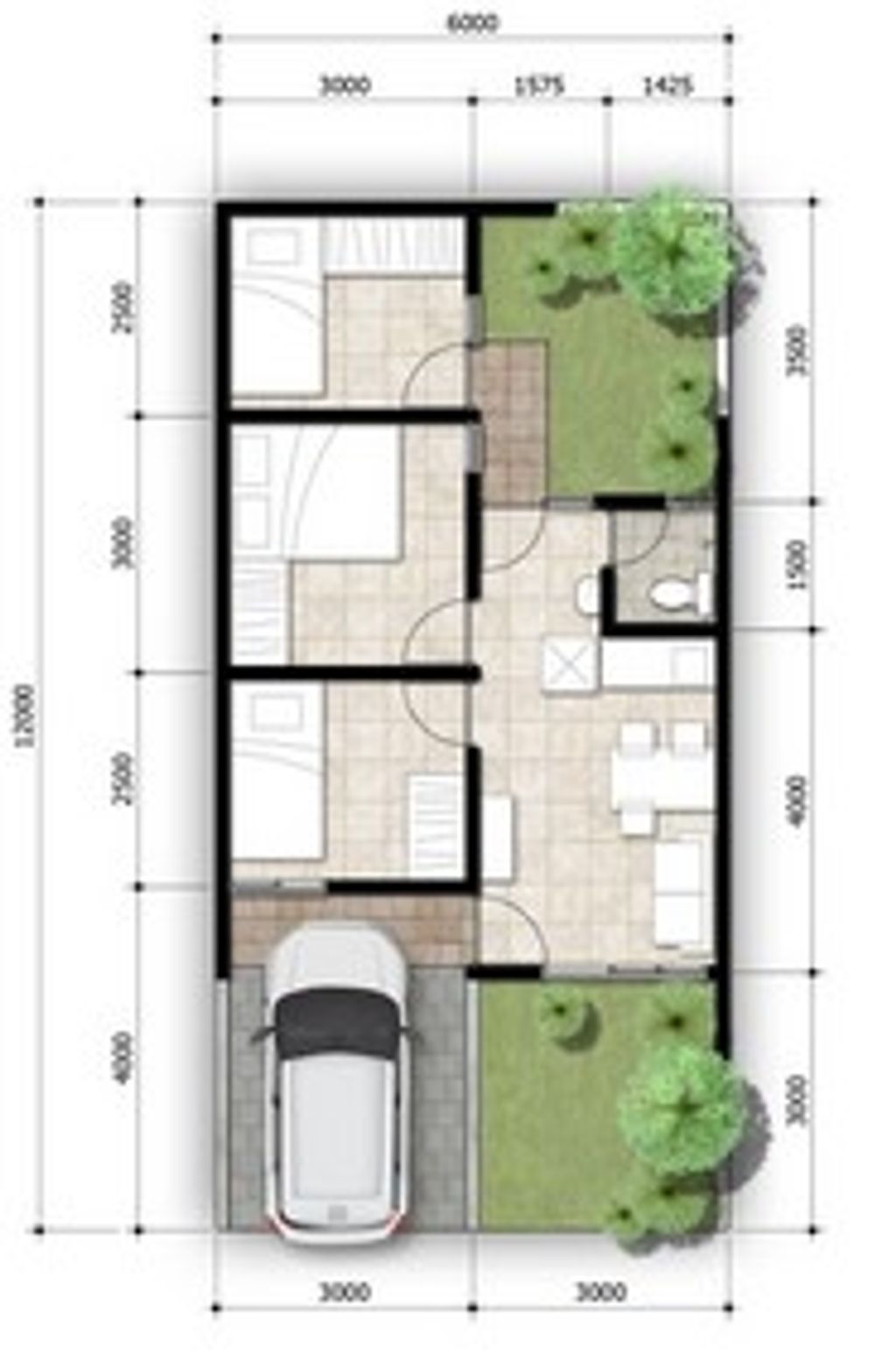 foto denah rumah tipe GRAND PIANTA 605 perumahan MUTIARA GADING CITY CLUSTER MONACO & PARIS
