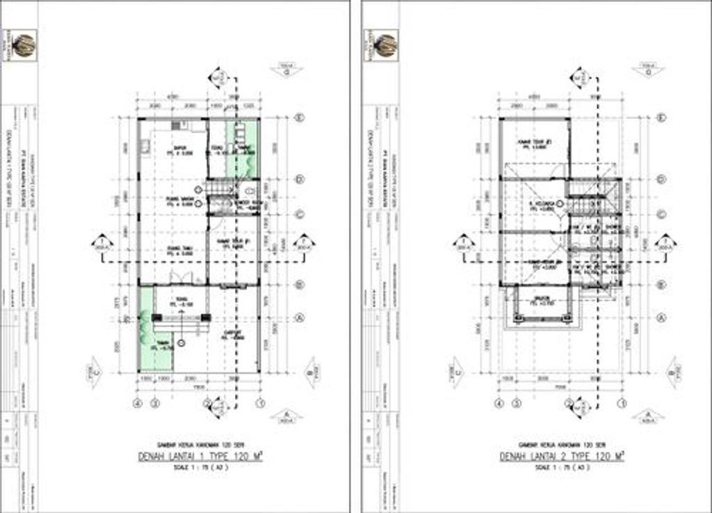 foto denah rumah tipe 120 / 101 KAV. 73 KN perumahan KINAYA RESIDENCE