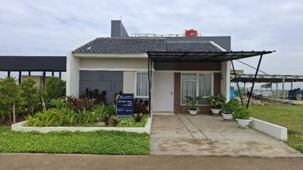 foto tampak rumah tipe Cluster Azalea Harga 199.500.000 perumahan GRAN HARMONI CIBITUNG TAHAP 2
