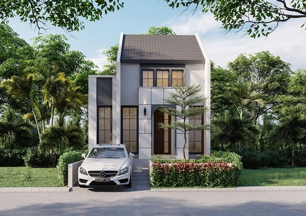 foto tampak rumah tipe Brassia Hill 1 - 17 perumahan The Araya