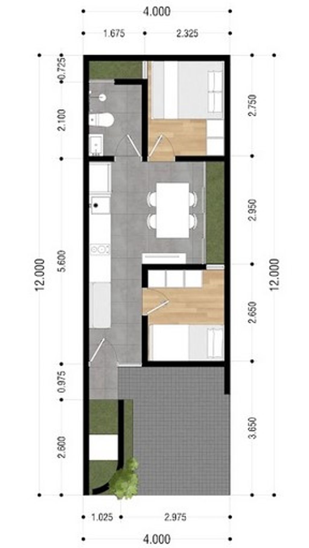 foto denah rumah tipe FYNEE 319 perumahan MUTIARA GADING CITY CLUSTER MONACO & PARIS