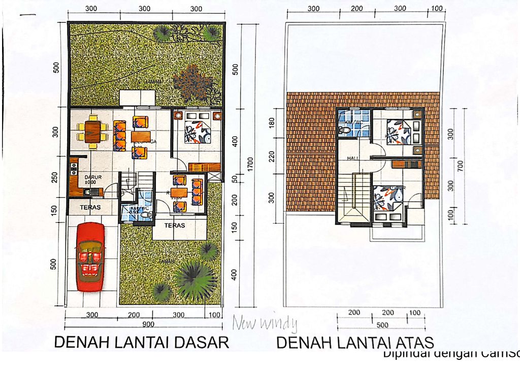 foto denah rumah tipe New Windy perumahan Perumahan Resinda Karawang