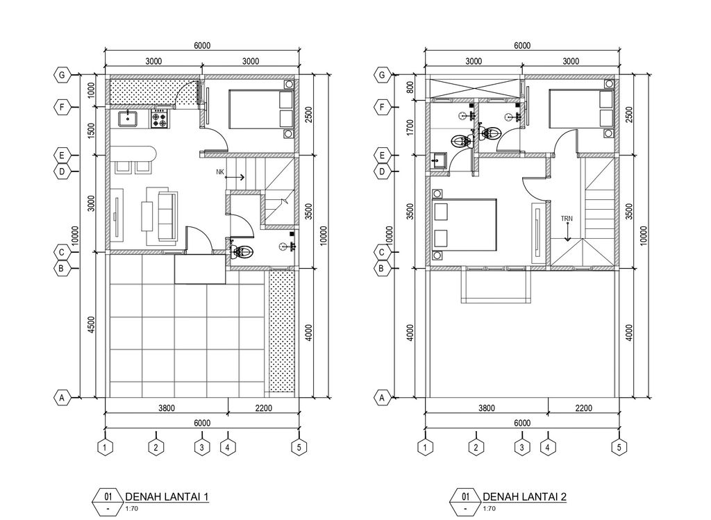 foto denah rumah tipe 6x10 perumahan Terrace Garden Premier