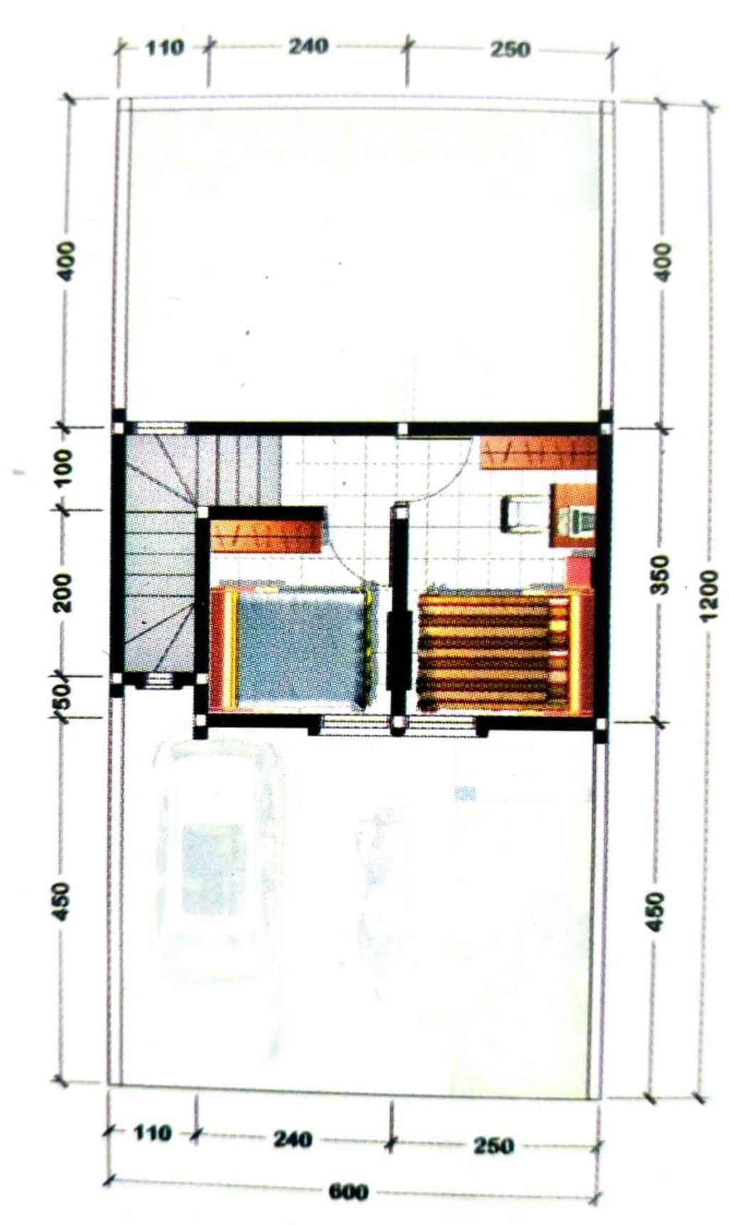foto denah rumah tipe Blok 08 Anderson Cluster Kensington perumahan The Anvaya Juanda