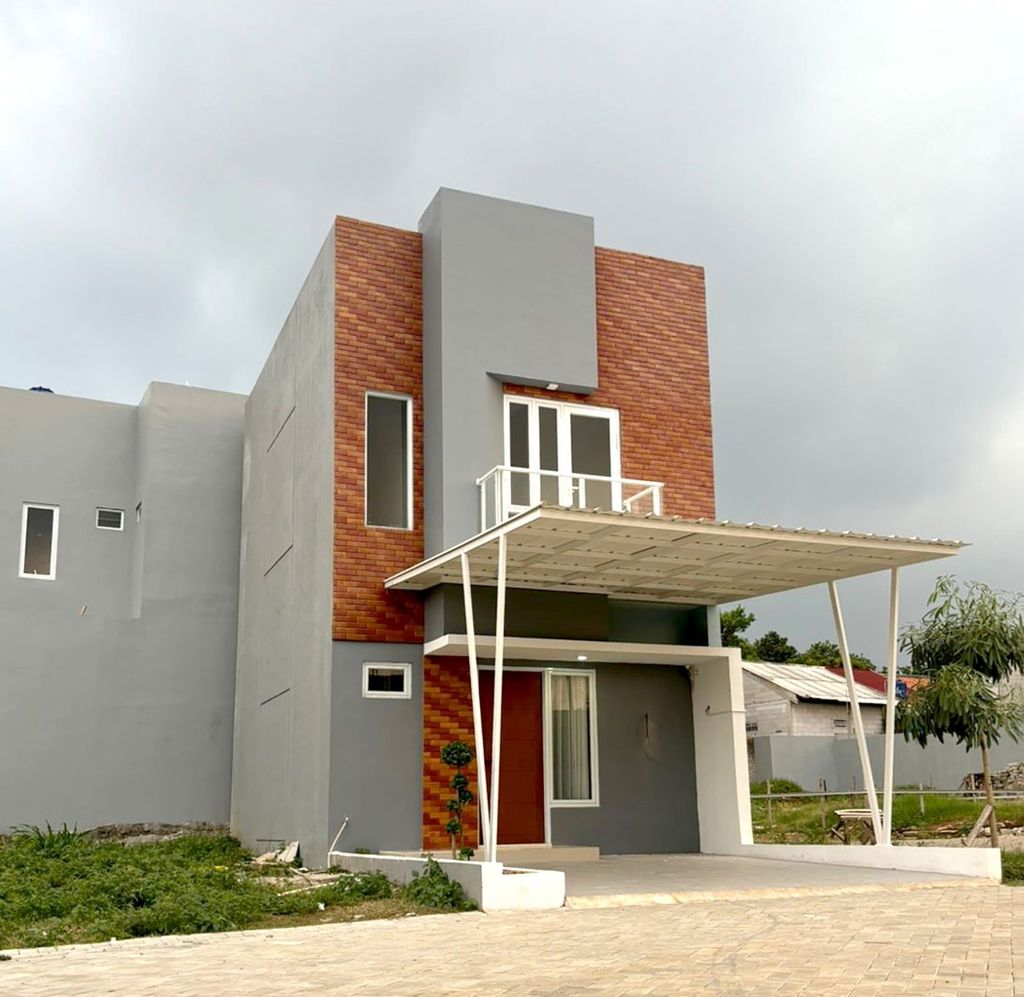 foto tampak rumah tipe 5x12 perumahan Terrace Garden Premier