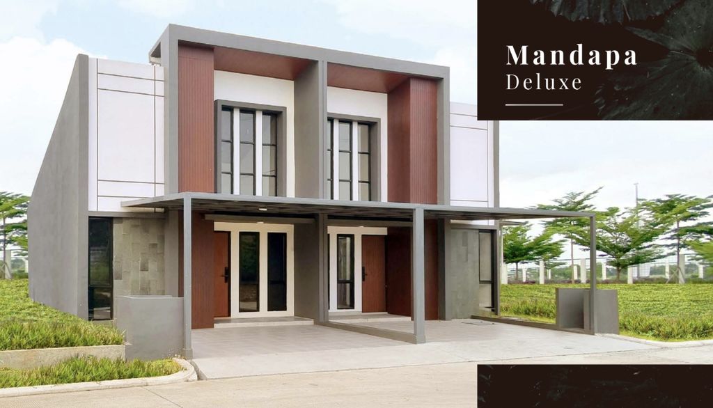 foto tampak rumah tipe MANDAPA DELUXE 36/72 (SEPT 24) perumahan Cluster Sriwijaya - Darmawangsa Residence Bekasi
