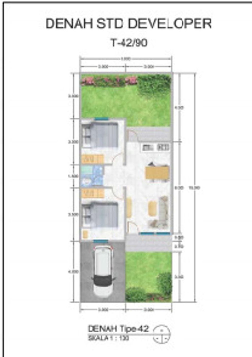 foto denah rumah tipe KOMERSIL perumahan PINANG MAS RESIDENCE
