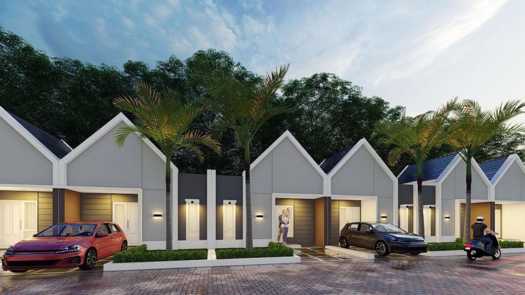 foto tampak rumah tipe 22/60 perumahan Grand Royal Cerme