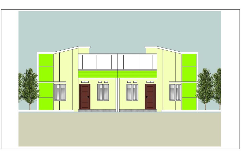 foto tampak rumah tipe 36/78 perumahan Tebing Green