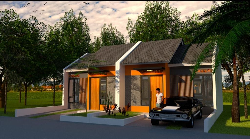 foto tampak rumah tipe 36/66 perumahan DHIYA RESIDENCE
