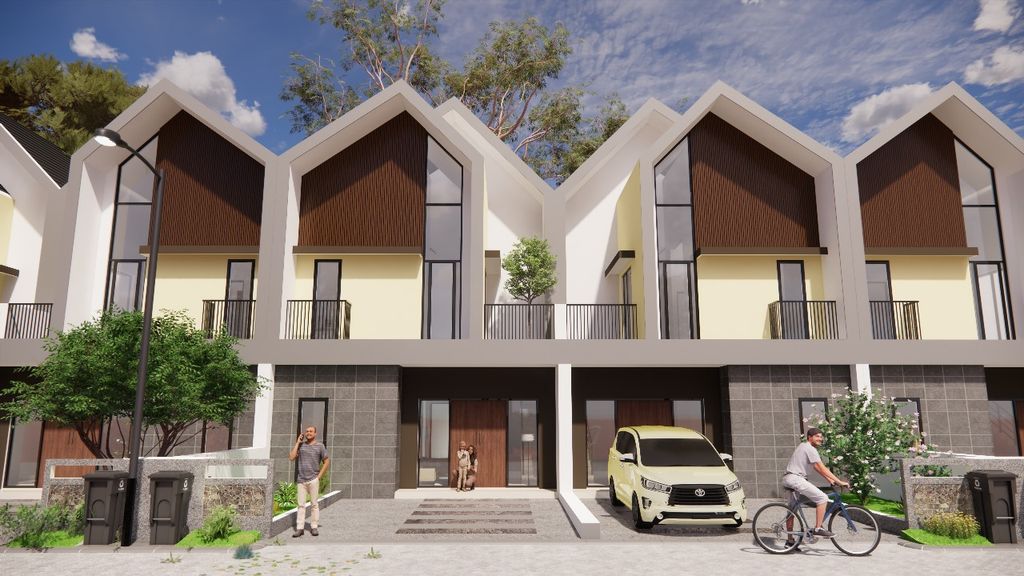 foto tampak rumah tipe Hydragea 80/91 perumahan Velvet Juanda