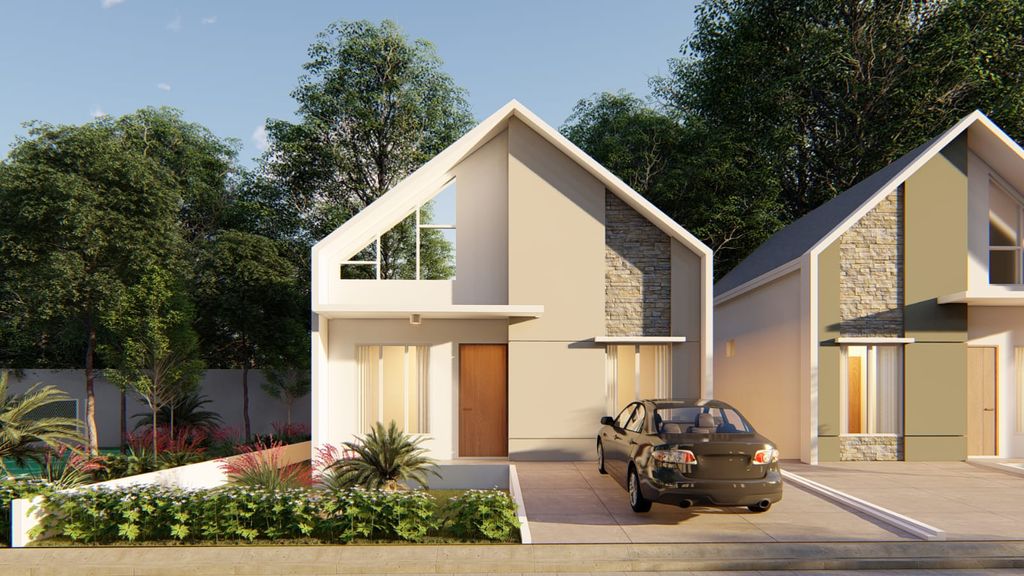 foto tampak rumah tipe 65 - CENDANA perumahan GEMILANG AGUNG RESIDENCE TAHAP 2