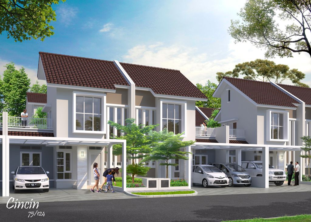 foto tampak rumah tipe CINCIN perumahan Permata Arcadia