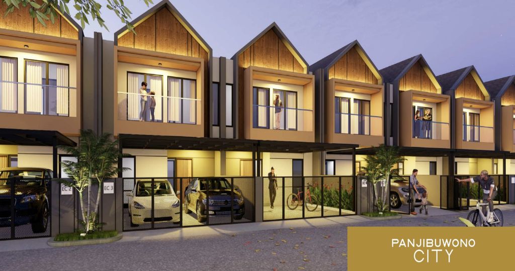 foto tampak rumah tipe AURELLE 55/72 (JULI 24) perumahan PANJIBUWONO RESIDENCE