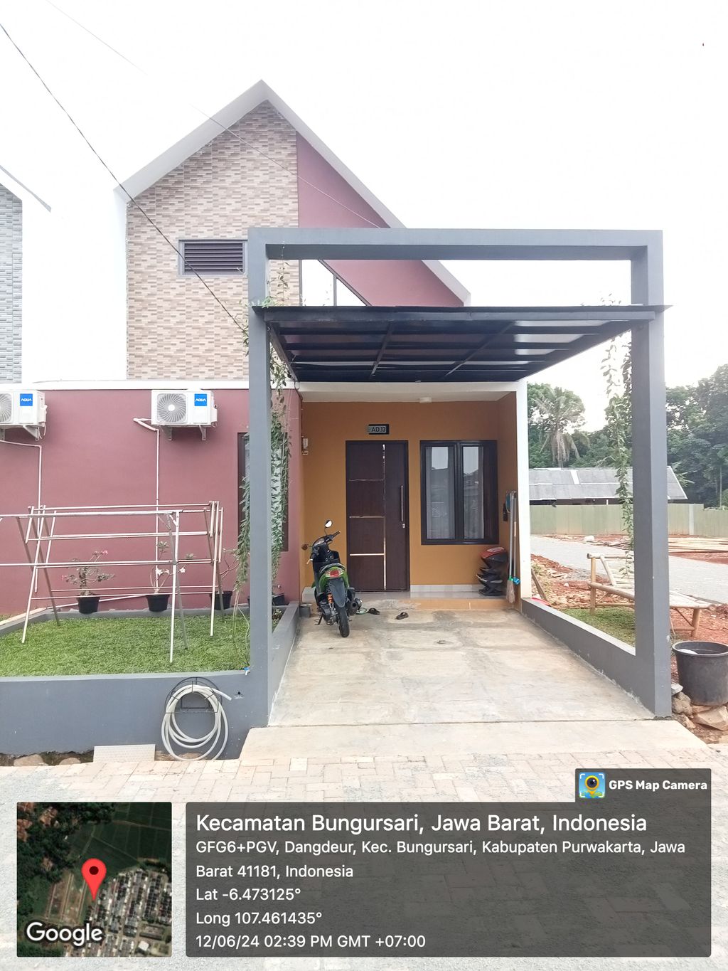 foto tampak rumah tipe 30/90 perumahan Bumi Purwa Raya Dangdeur Tahap II