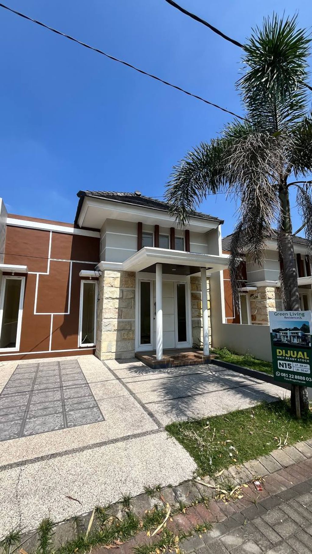 foto tampak rumah tipe 1 Lantai GLR N17 perumahan Green Living Residence Cluster N