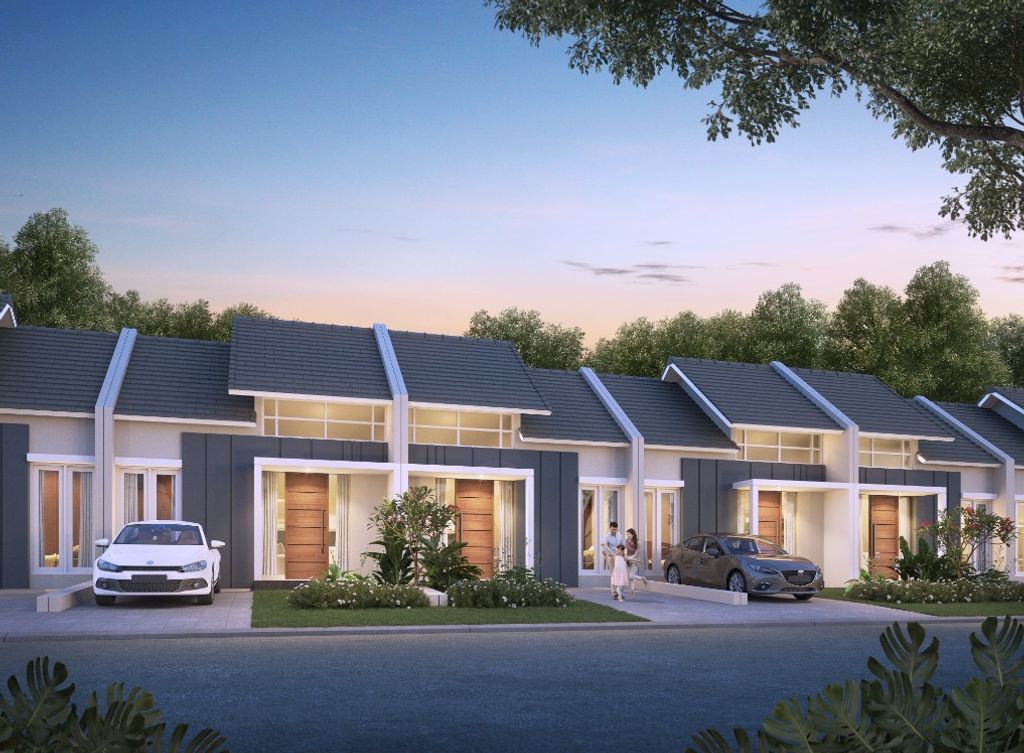 foto tampak rumah tipe GARNET A (G9/51) perumahan CitraLand Tallasa City
