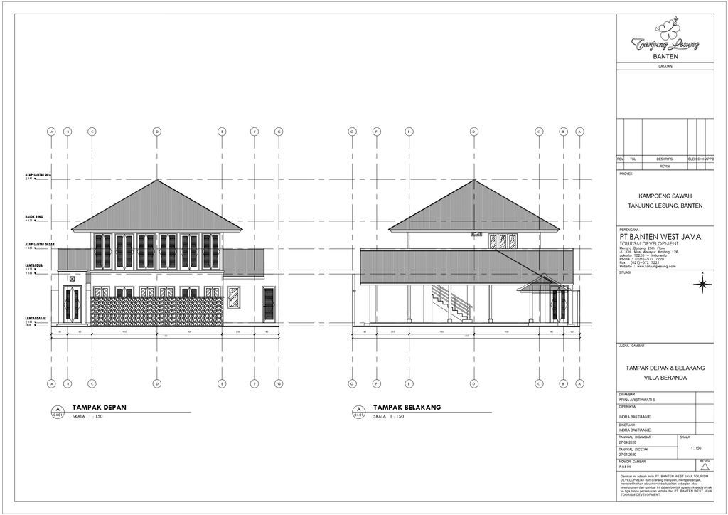 foto tampak rumah tipe 8130 Kalicaa Villa perumahan VILLA BERANDA