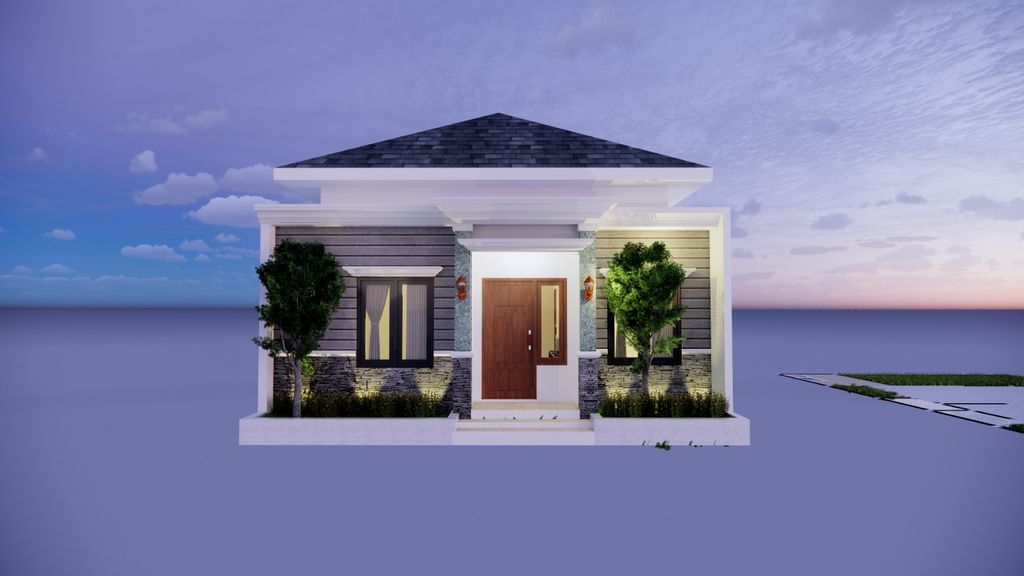 foto tampak rumah tipe 36/88 280jt perumahan Cluster harmony 2 sukoharjo