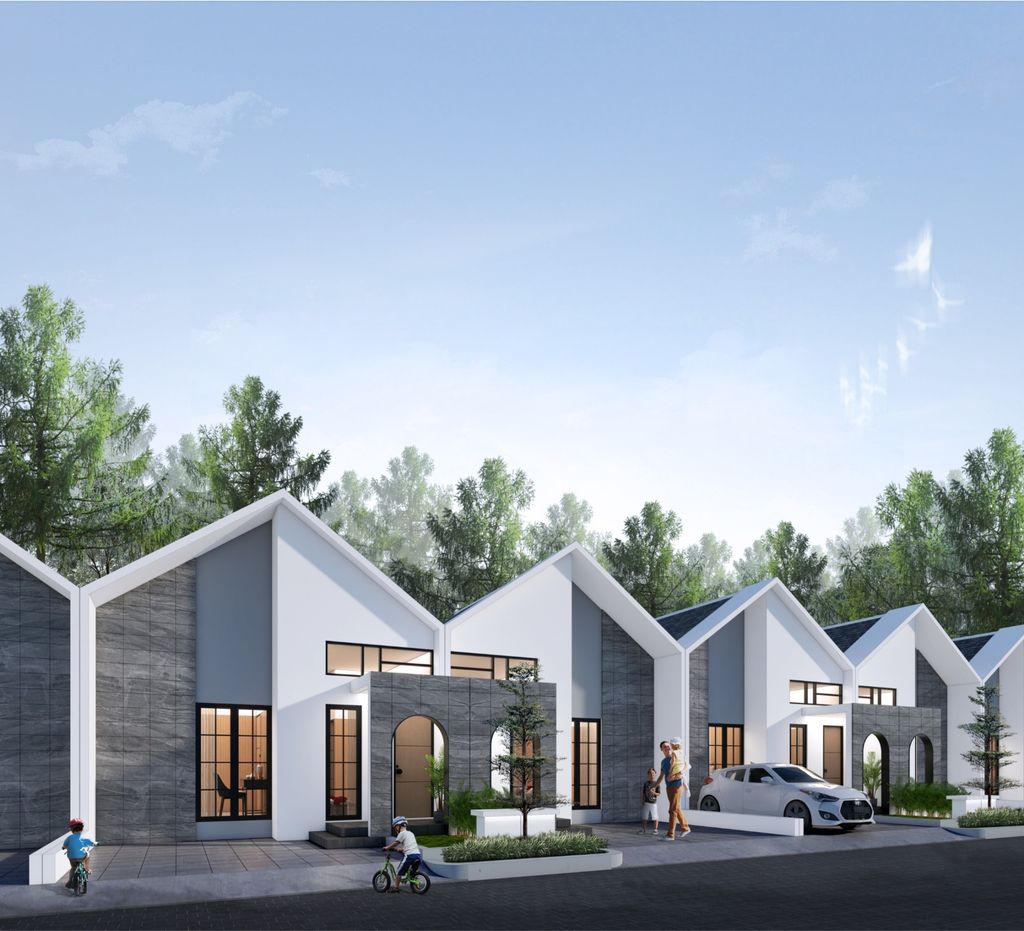 foto tampak rumah tipe 36/60 perumahan Grand Shatara
