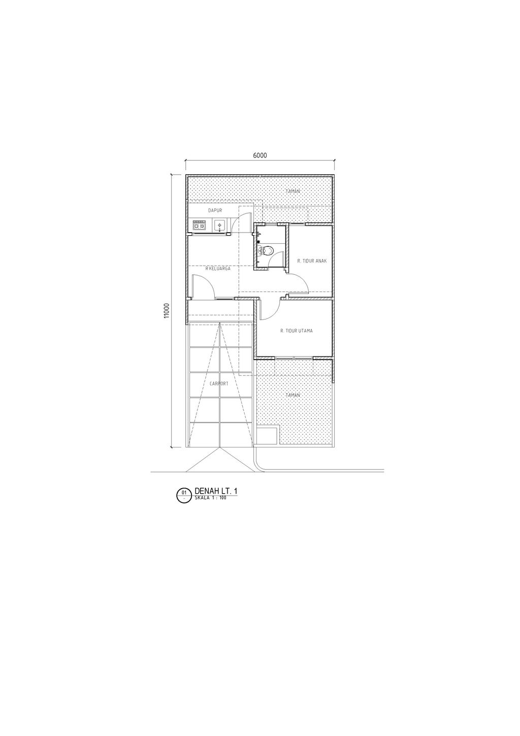 foto denah rumah tipe Millenial Home 1 E18 perumahan Grand Estate Marina City