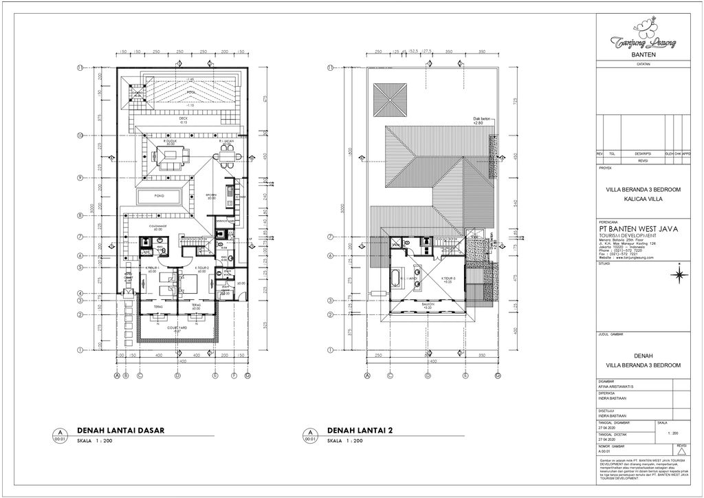 foto denah rumah tipe 8130 Kalicaa Villa perumahan VILLA BERANDA