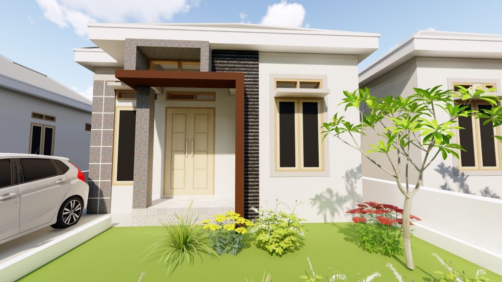 foto tampak rumah tipe 36 perumahan BWU THE RESIDENCE CITY TAHAP 2
