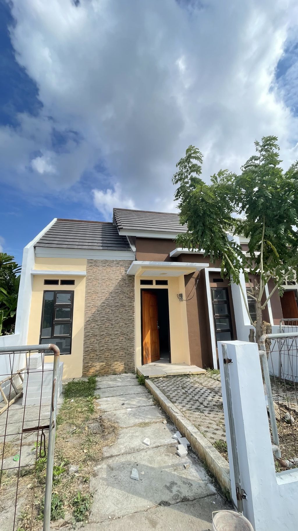 foto tampak rumah tipe cluster perumahan GREEN NEW RESIDENCE TAHAP II