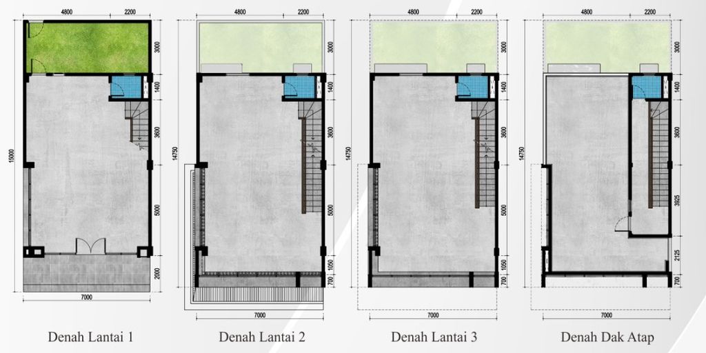 foto denah rumah tipe R30-21 perumahan CITRALAND GAMA CITY (AREA RUKO R30)