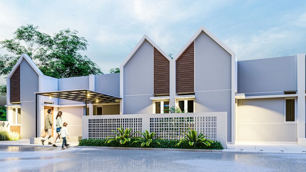 foto tampak rumah tipe 36 perumahan INFINITY PARK