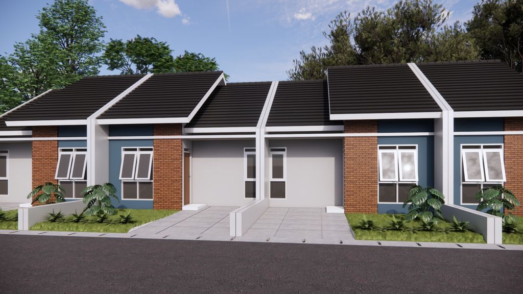 foto tampak rumah tipe CORDIA 2.0 TEPI TANAH 151 DMJ 8 perumahan PERUMNAS GRAND CILEGON RESIDENCE