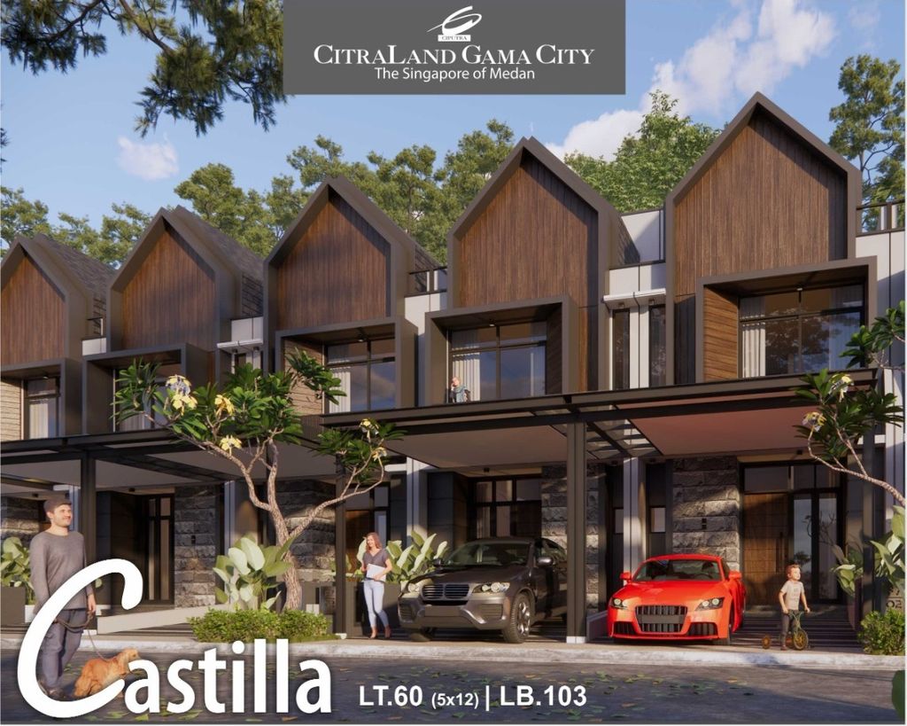 foto tampak rumah tipe CASTILLA perumahan CITRALAND GAMA CITY