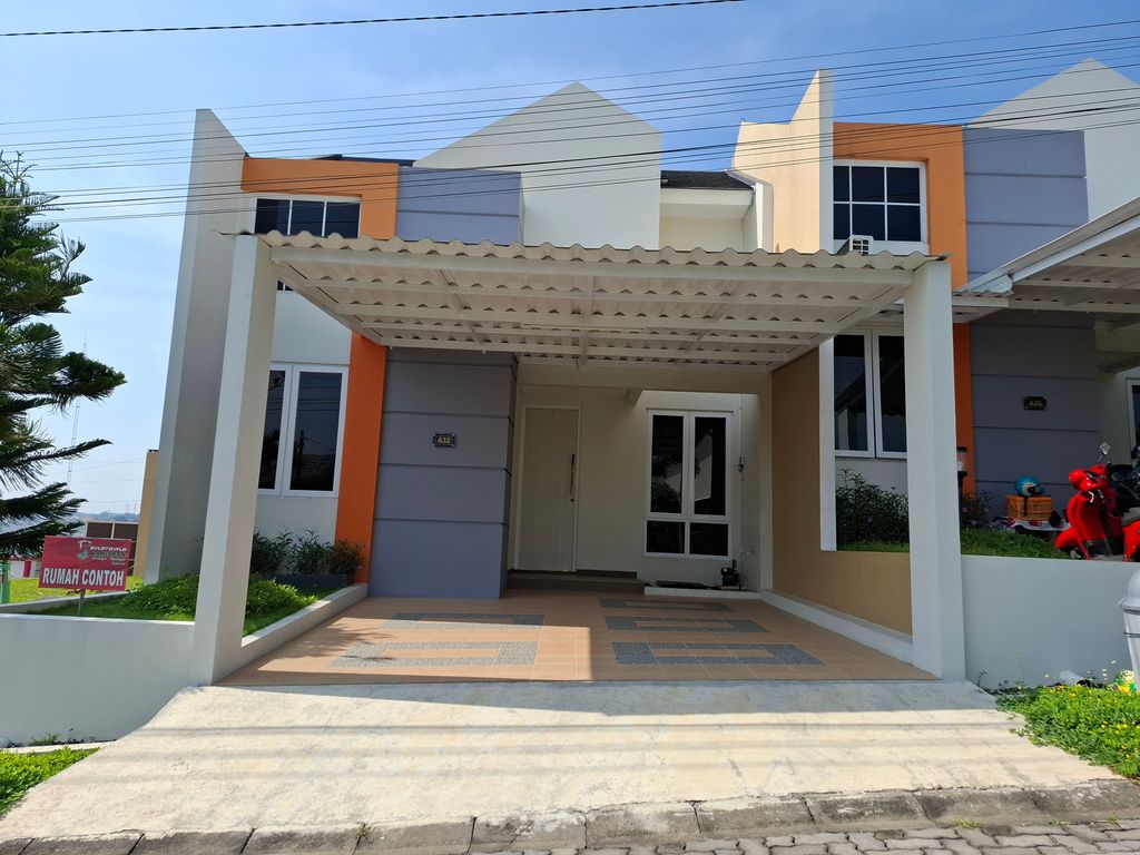 foto tampak rumah tipe A-32 perumahan PANORAMA BANJARAN