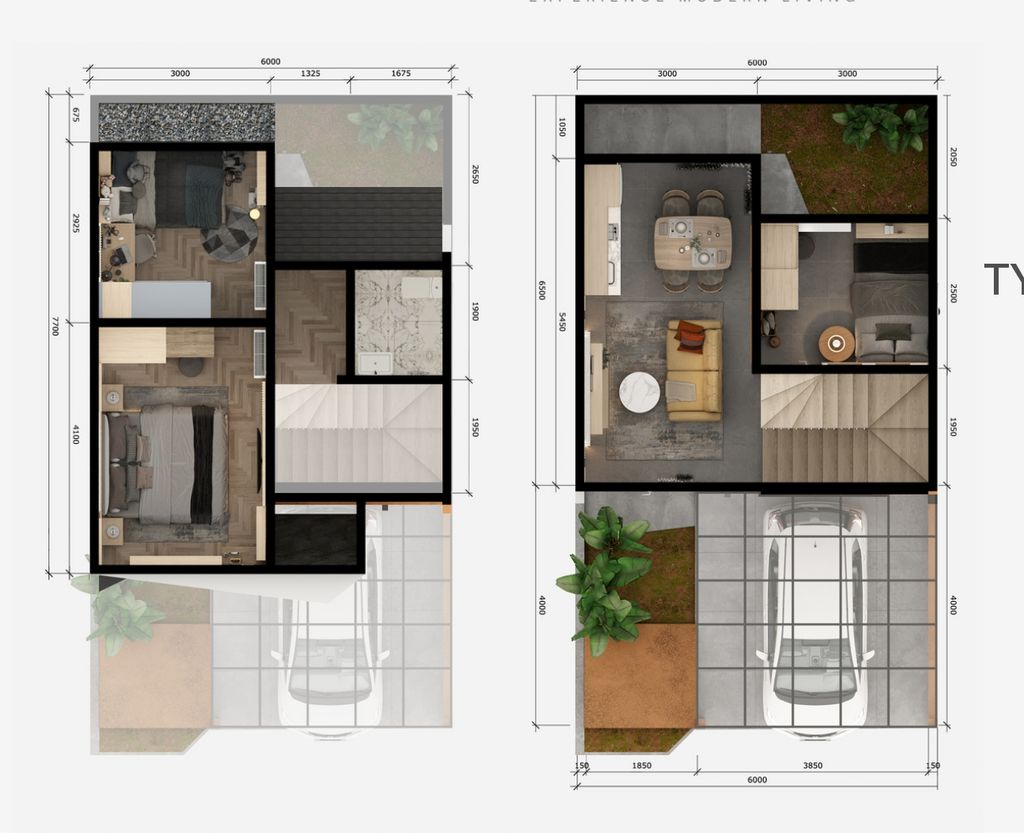 foto denah rumah tipe 63/90 perumahan CLUSTER INNARI