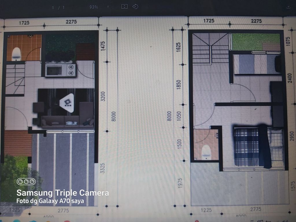 foto denah rumah tipe Cluster perumahan Pinangranti Mansion 2