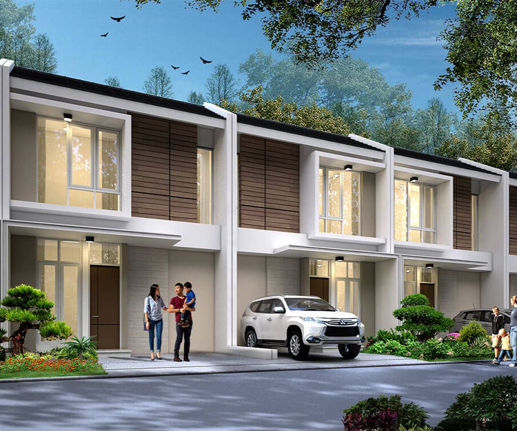 foto tampak rumah tipe 46/72 Everton perumahan ROYAL SENTRALAND BTP