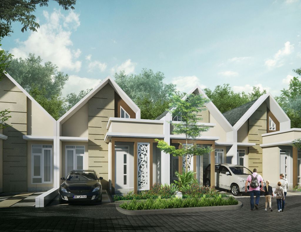 foto tampak rumah tipe 45/80 perumahan GRAND VIOLA TOWNHOUSE TAHAP 2