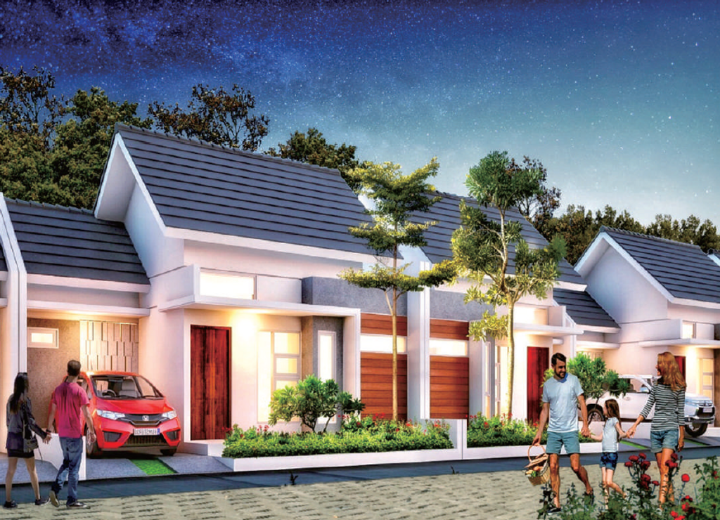 foto tampak rumah tipe 40/80 perumahan Pesona Citra Indah