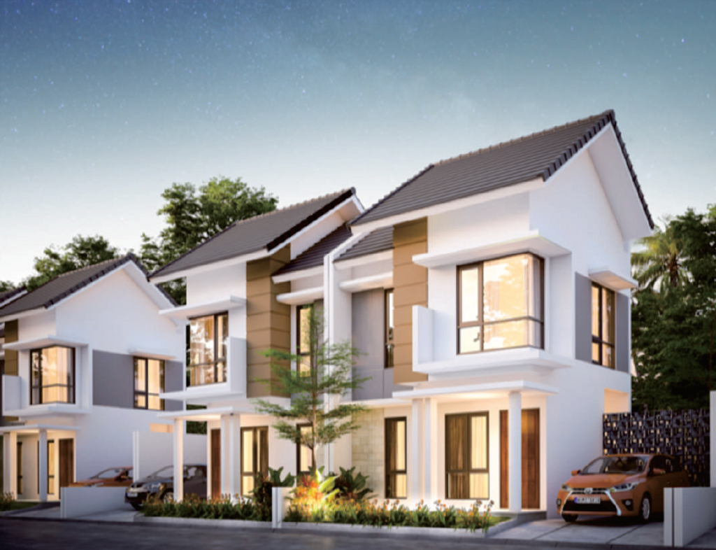 foto tampak rumah tipe 75/79 perumahan Pesona Citra Indah
