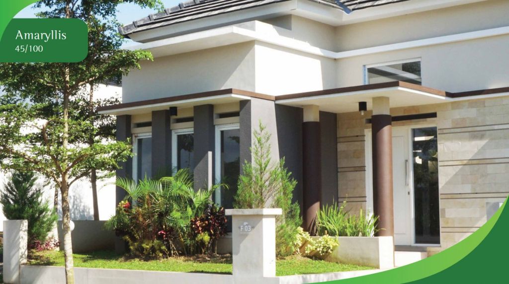 foto tampak rumah tipe AMARYLLIS perumahan BUKIT INDAH PERMAI