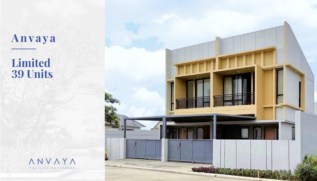 foto tampak rumah tipe ANVAYA 56/72 (AUG 24) perumahan Cluster Sriwijaya - Darmawangsa Residence Bekasi