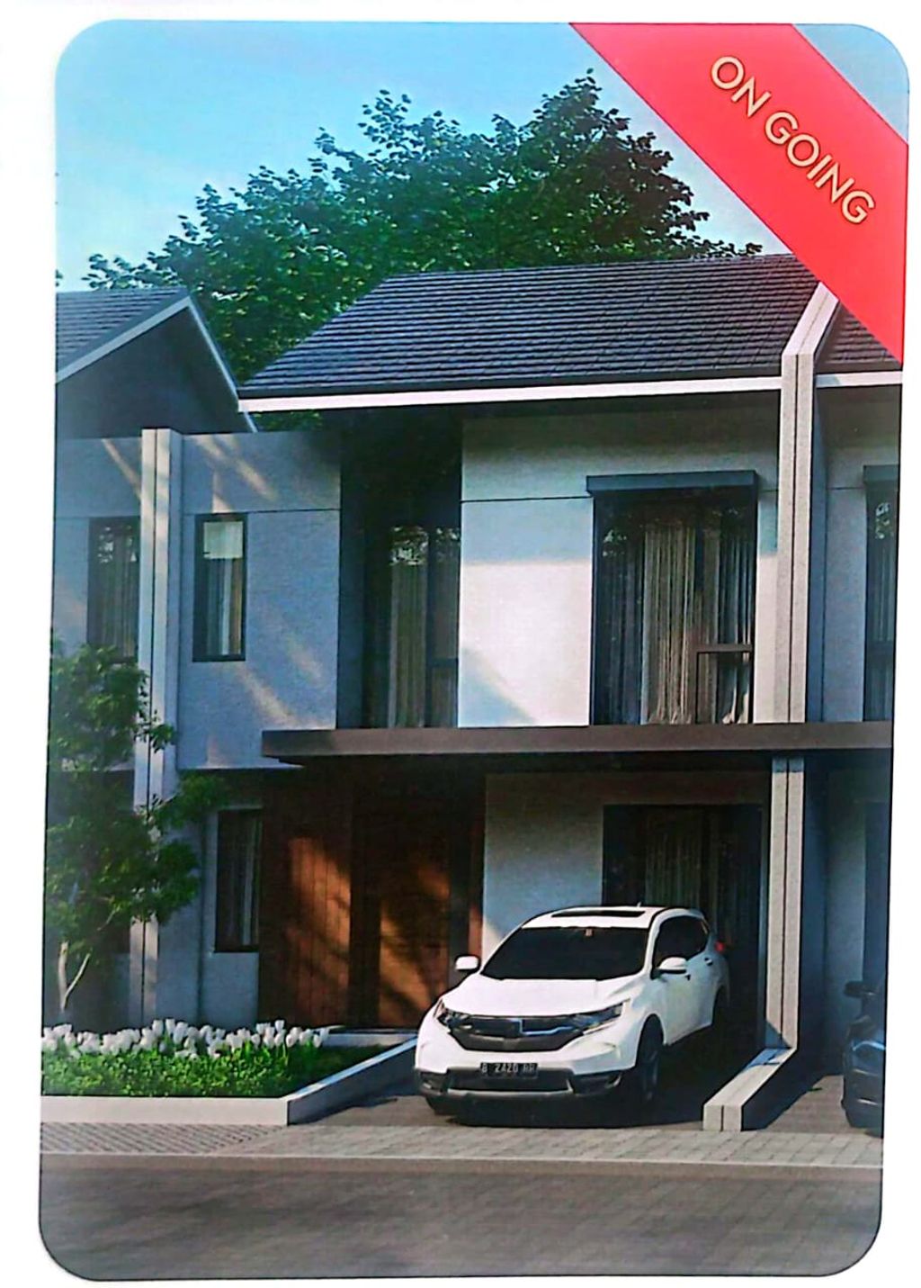 foto tampak rumah tipe 87/101e perumahan Teras Aruman Residence