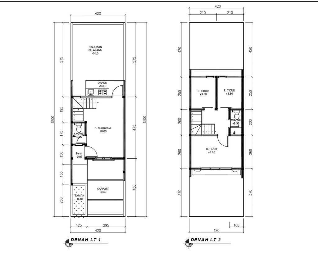 foto denah rumah tipe 50 Compact Classic Modern HC (3KT)(593) perumahan G-Land Cilengkrang Residence Blok G-I