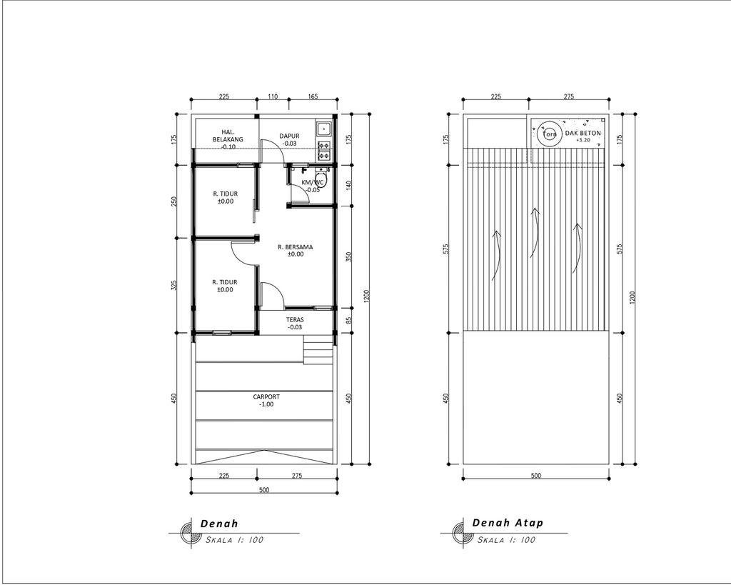 foto denah rumah tipe 30 1 Lantai Kontur 1m(322) perumahan G-Land Padalarang Valley