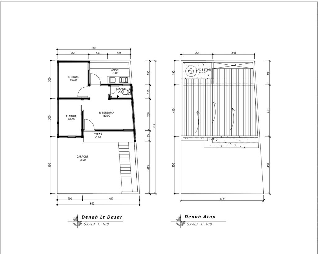 foto denah rumah tipe 30 1 Lantai Kontur 3m(342) perumahan G-Land Padalarang Valley