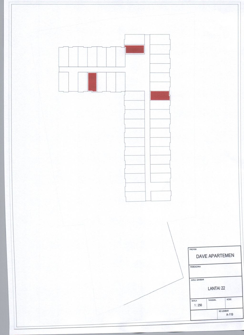 foto denah rumah tipe ET/22/15 perumahan DAVE APARTEMEN