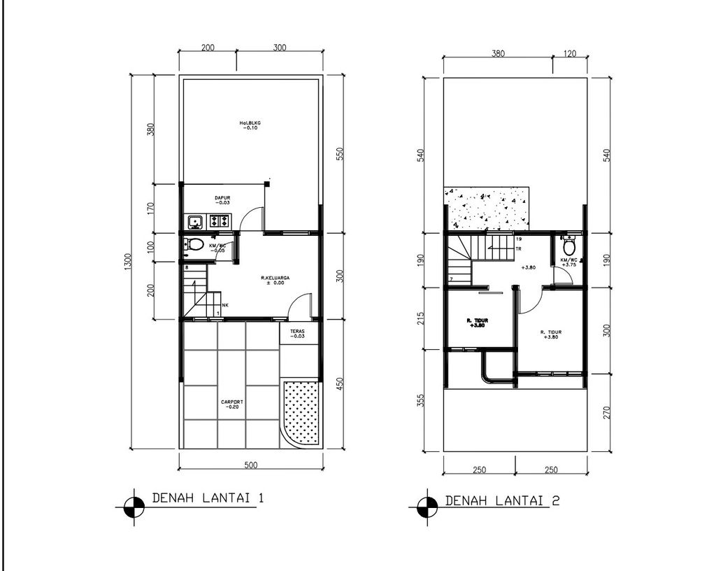 foto denah rumah tipe 38 Compact (2 kamar)(518) perumahan Cluster Beverly
