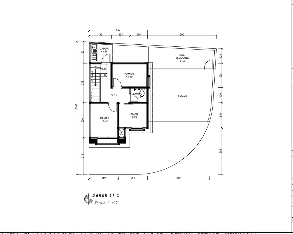 foto denah rumah tipe 43 Superimposed (3 kamar)(497) perumahan G-Land Padalarang Residence 2