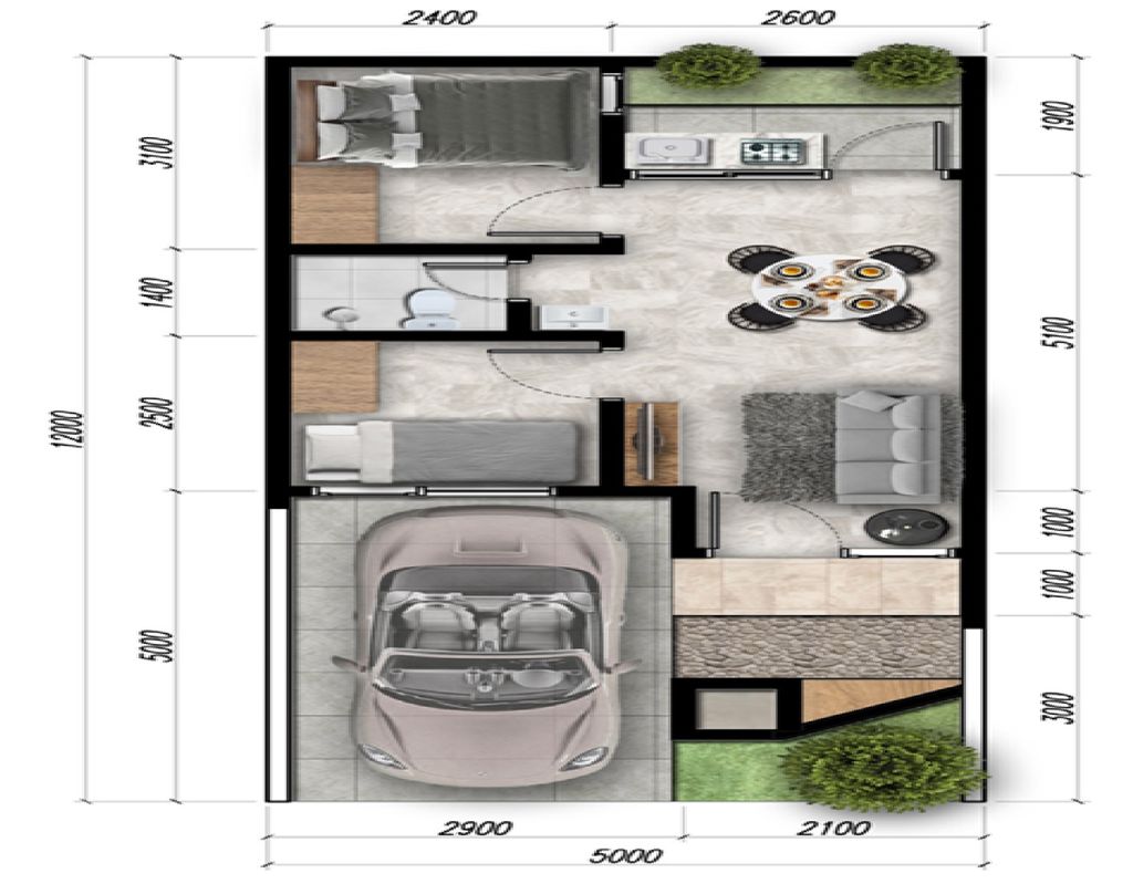foto denah rumah tipe RIVERGATE H 17 19 perumahan GARDENS AT CANDI SAWANGAN (NEW)